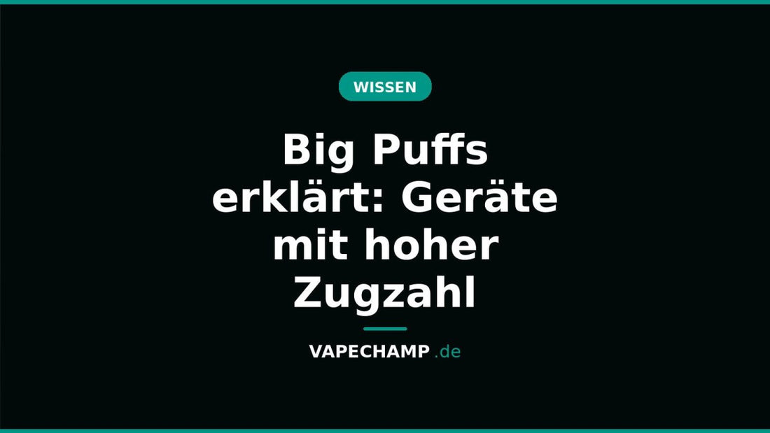 Big Puffs erklärt: Geräte mit hoher Zugzahl - Vapechamp.de