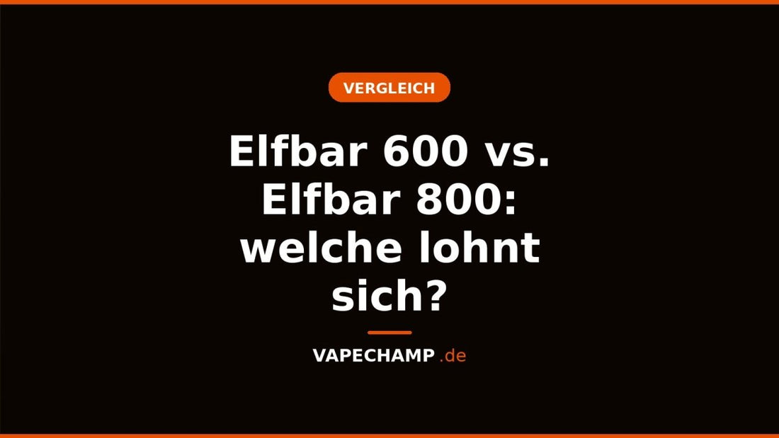 Elfbar 600 vs. Elfbar 800: welche lohnt sich? - Vapechamp.de