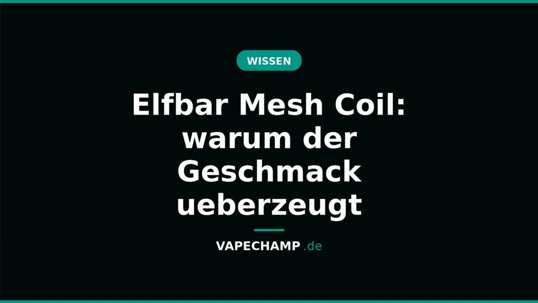 Elfbar Mesh Coil: warum der Geschmack ueberzeugt - Vapechamp.de
