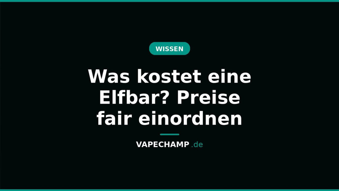 Was kostet eine Elfbar? Preise fair einordnen - Vapechamp.de
