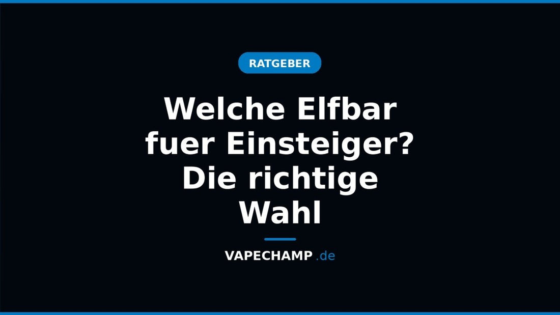 Welche Elfbar fuer Einsteiger? Die richtige Wahl - Vapechamp.de