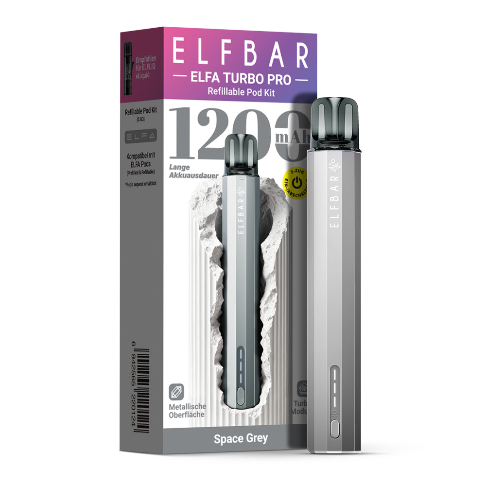 Elfbar ELFA Turbo Pro Kit – Space Grey (Ansicht 2)