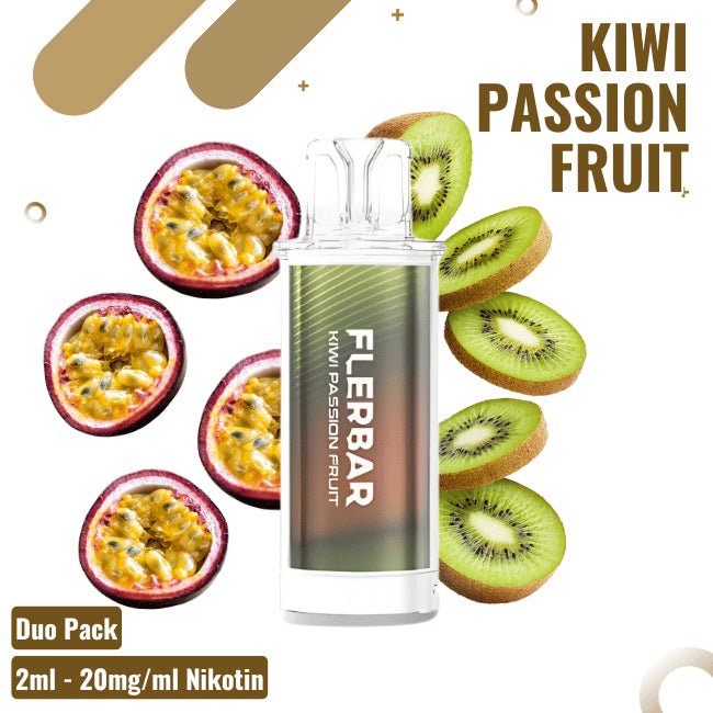 Flerbar Pods 20mg 2er Pack – Kiwi Passionsfruit